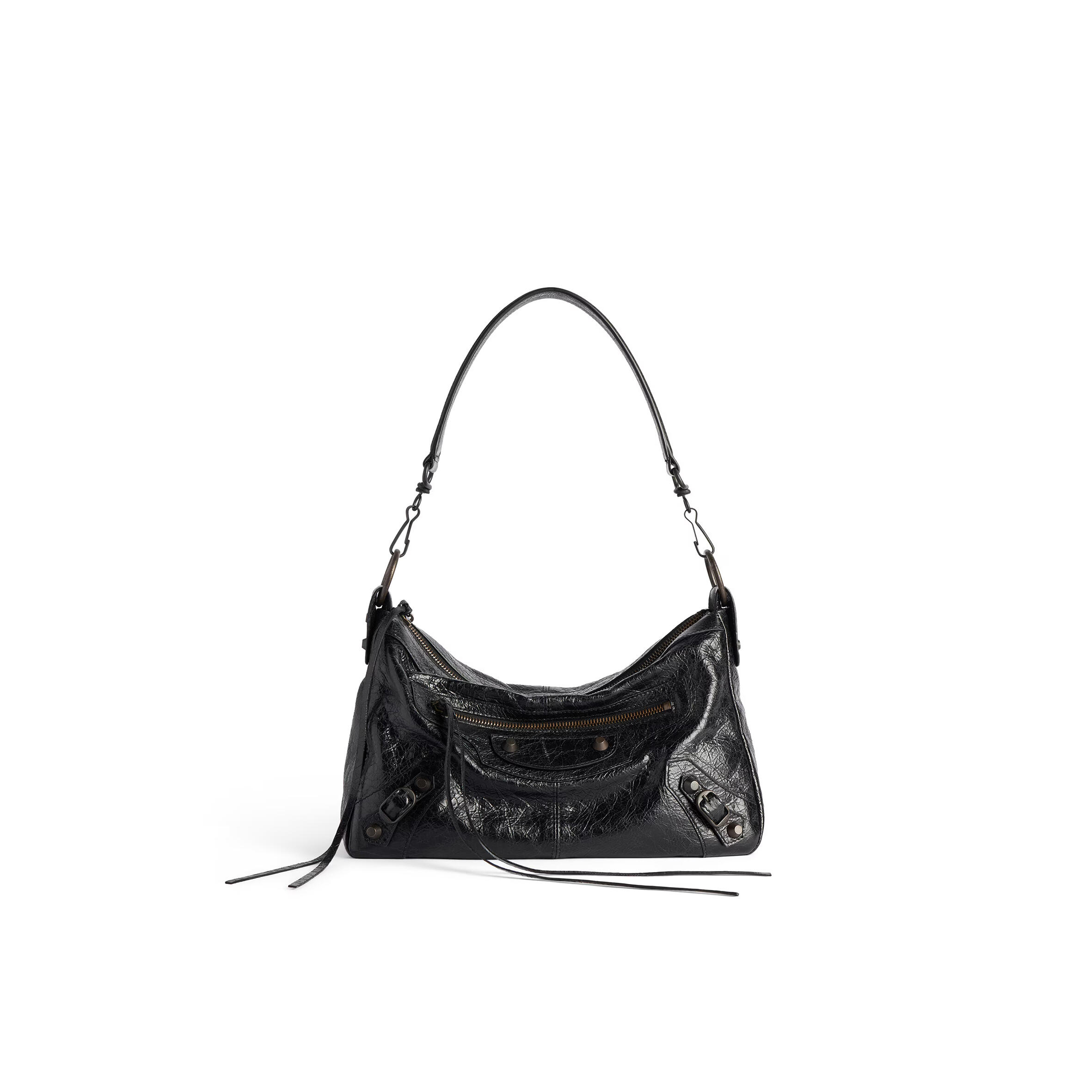 BALENCIAGA MEN'S LE CITY MOTO SMALL IN BLACK 8461882ABEK1000 (27.9*19*13.9cm) BALENCIAGA MEN'S LE CITY MOTO SMALL IN BLACK 8461882ABEK1000 (27.9*19*13.9cm)